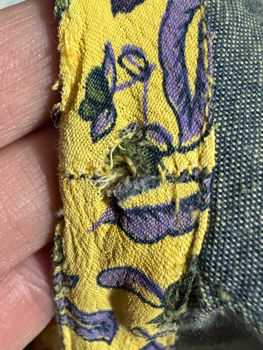 Vintage Raindrops Patchwork Floral Dress 90s Boho Grunge Cottagecore Tie Back M - Picture 15 of 15